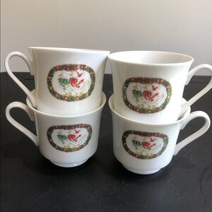 Vintage Christmas Goose Teacups